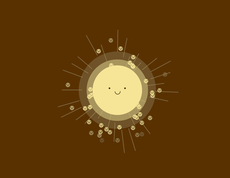 N is for neutrinos coming in endless streams.